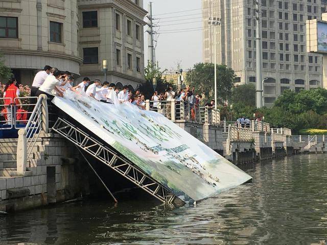 观音桥畔生态修复，投放六千尾鱼苗，新生命涌动为水域添生机